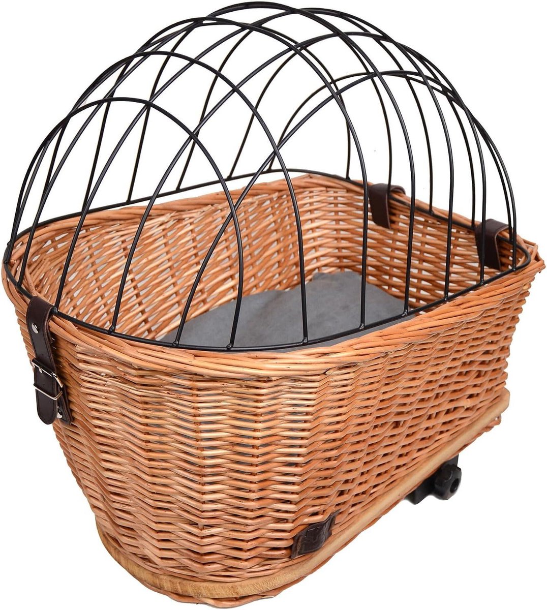 Fietsmand Hond - Hondenmand Fiets - Veilig Vervoeren Hond - Inclusief Kussen - 47x29x34cm - Bruin