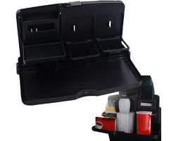 Kindertafel Achterbank - Reistafel Auto - Eten en Spelen - Inklapbaar en Antislip - 34 x 20 cm - Zwart