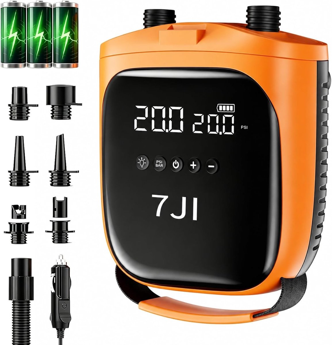 Kajak peddel - Oplaadbare SUP-pomp - 20 psi - Hoge druk met LCD-display en automatische uitschakeling - Voor watersport en outdoor gebruik