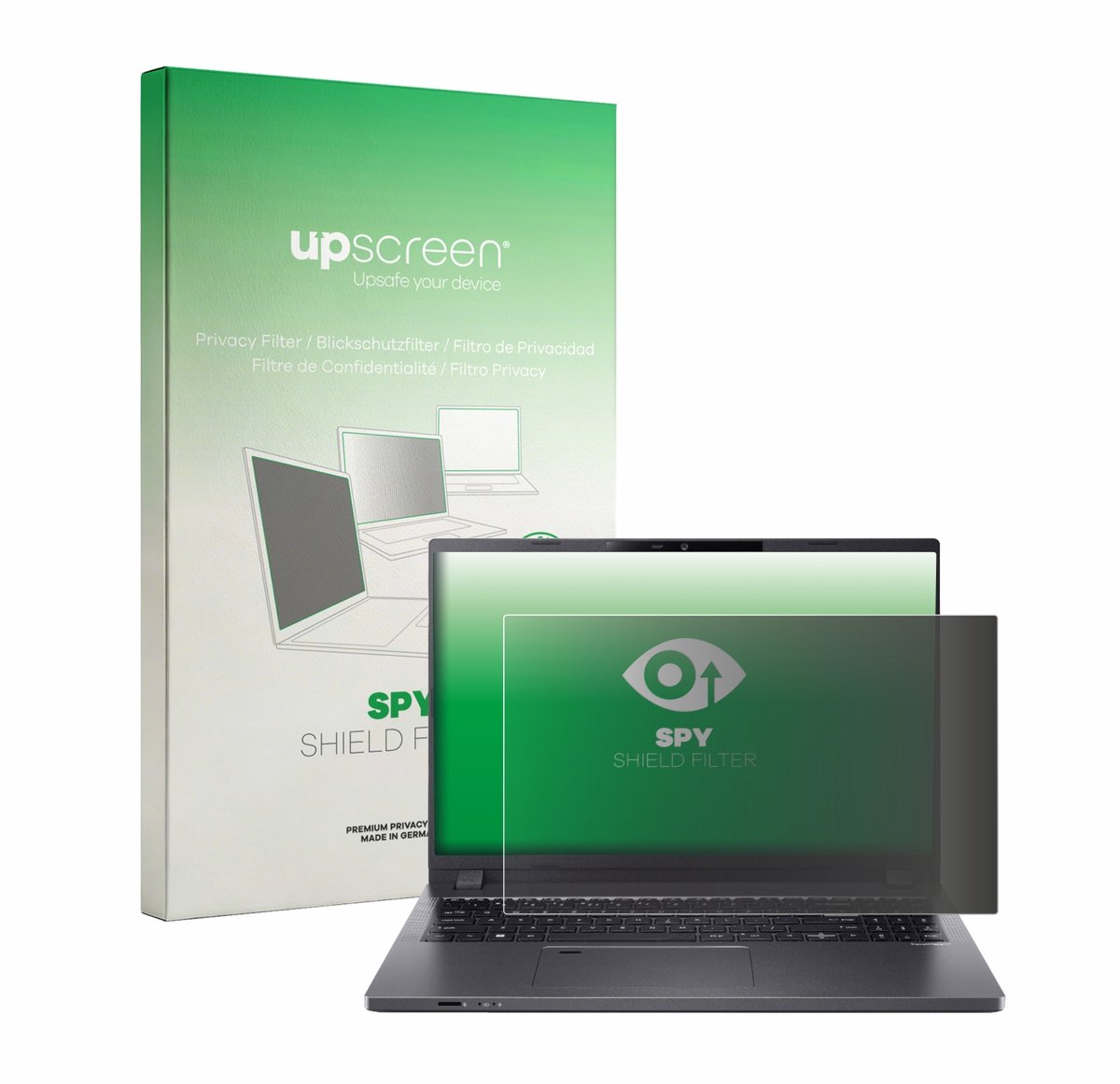 upscreen - privacyscherm voor Acer TravelMate P2 TMP214 - privacy filter screenfilter Blauwlichtfilter