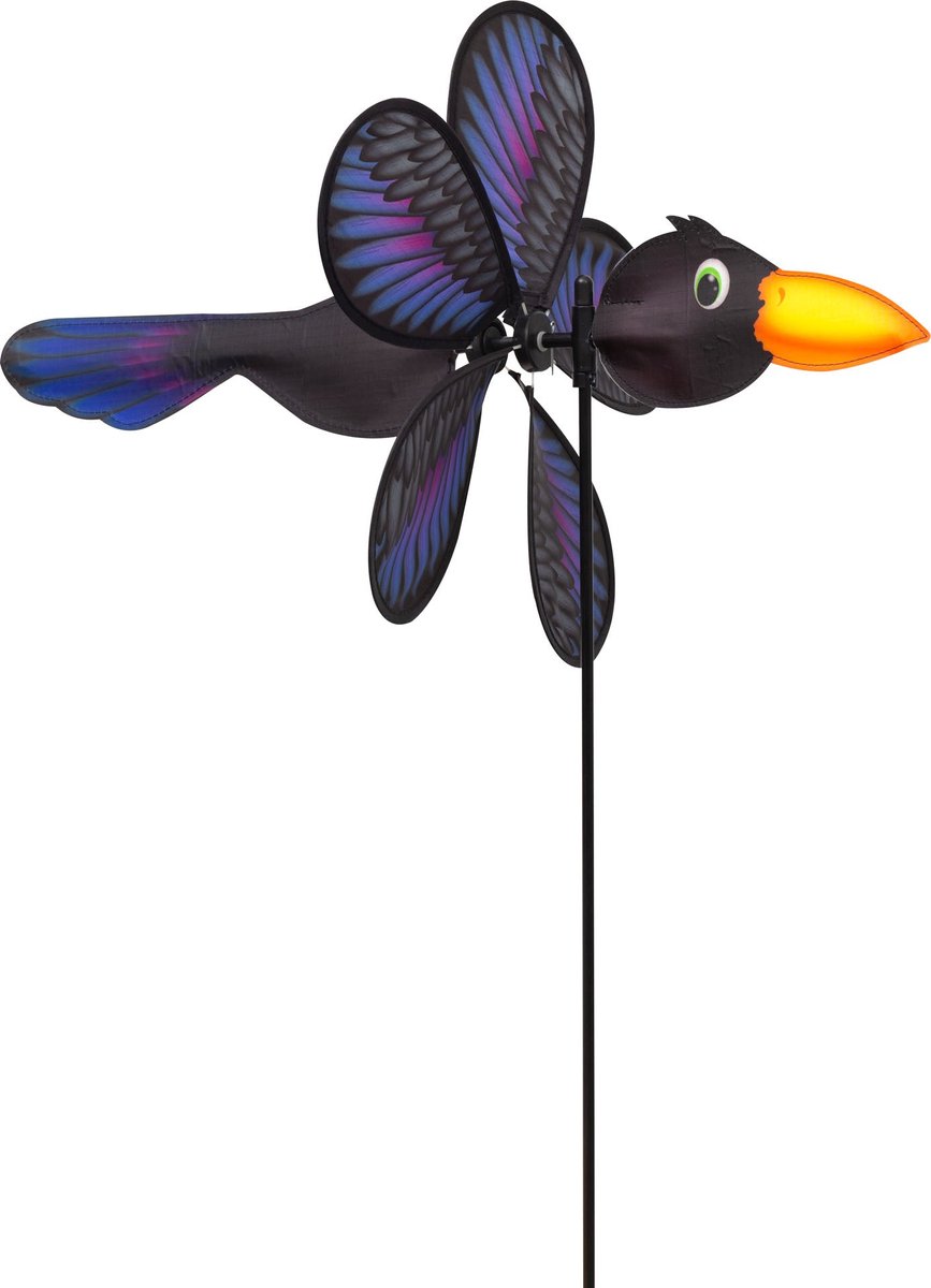 Windvanger HQ Spin Critter Raven 100753 Zwart 32 x 66 cm