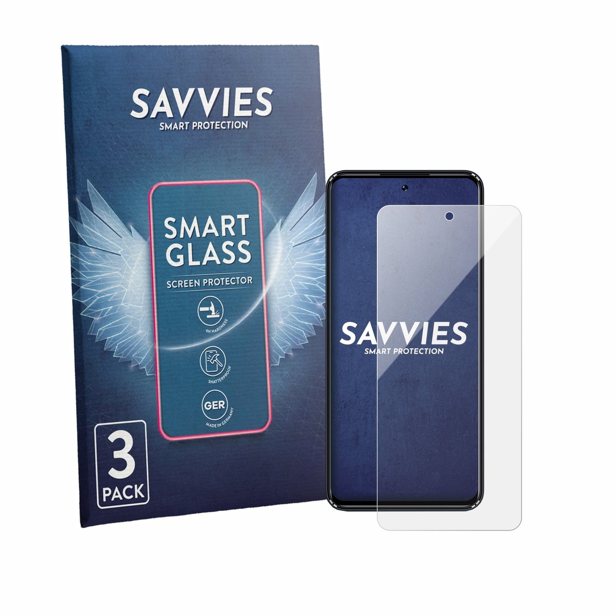3 Stuks Savvies Screenprotector - geschikt voor Lagenio A11 Pro - beschermfolie glas transparant