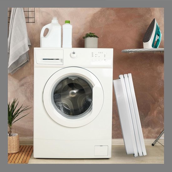 Opvouwbare wasmand - Wasbak opklapbaar - Ruimtebesparend opbergen - BPA-vrij kunststof - 36 Liter - Wit-grijs — afbeelding 2