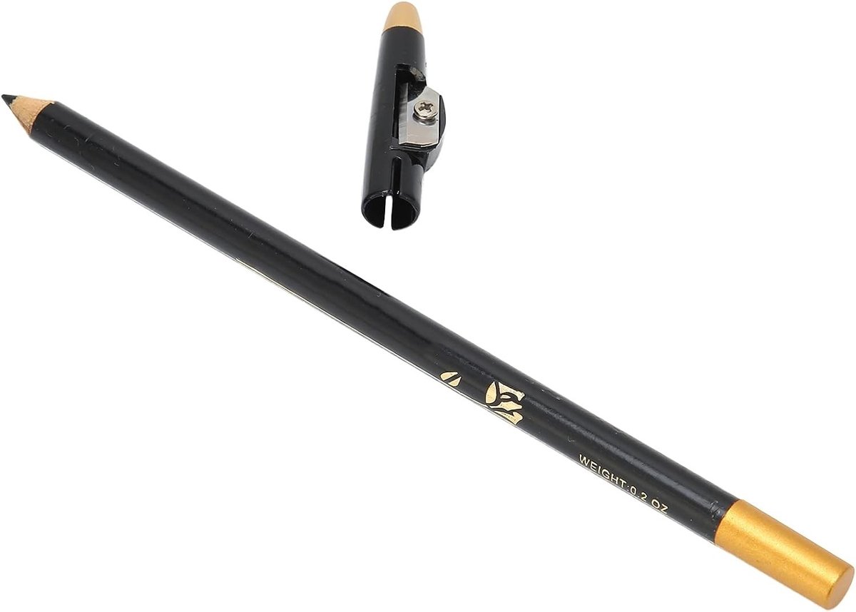 Beard Liner Potlood met Slijper voor het Perfect Vormen van je Baard - Ideaal voor Thuis en Salongebruik (Zwart)