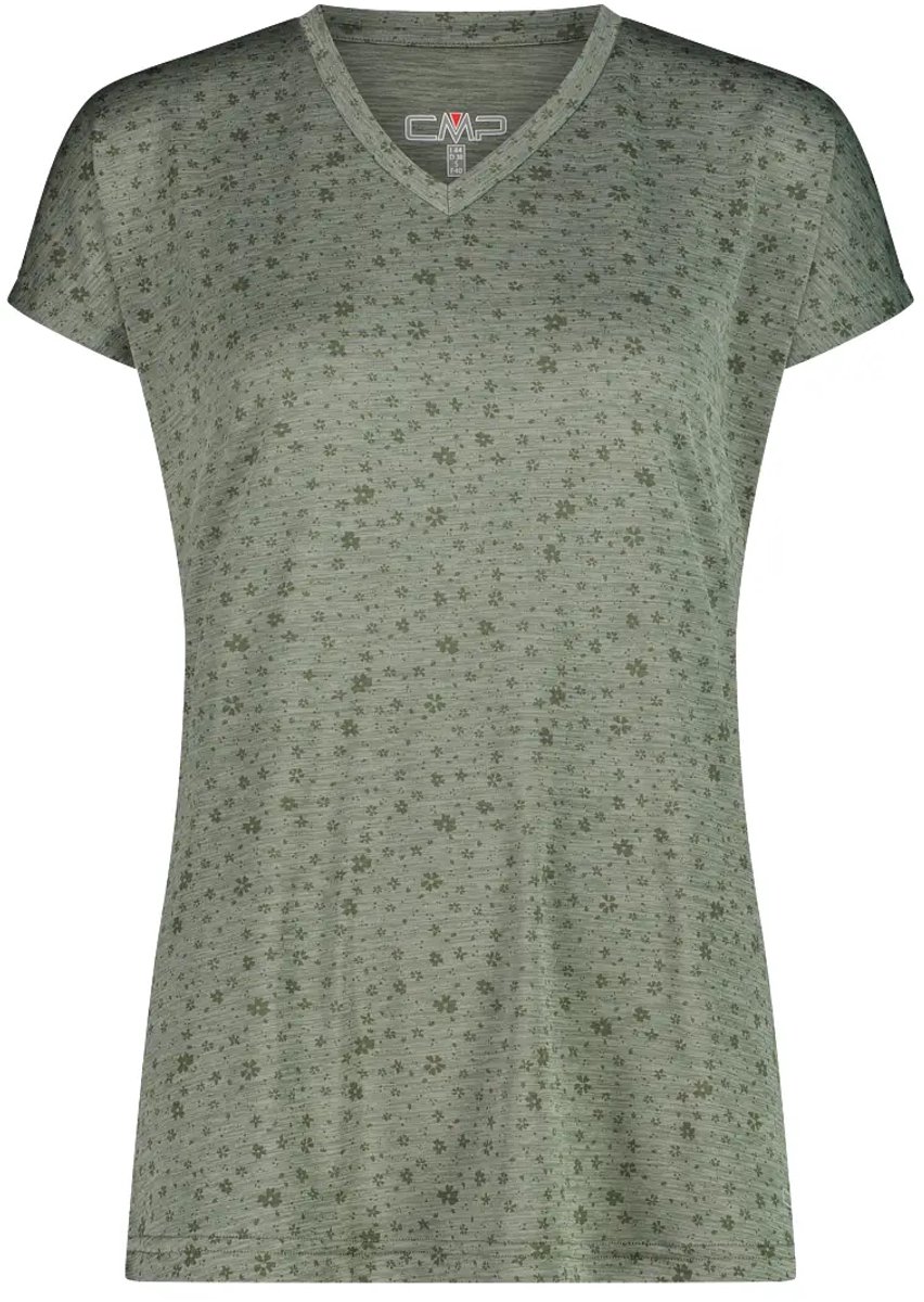 T-shirt van jersey met bloemenprint dames CMP Avocado Mel.