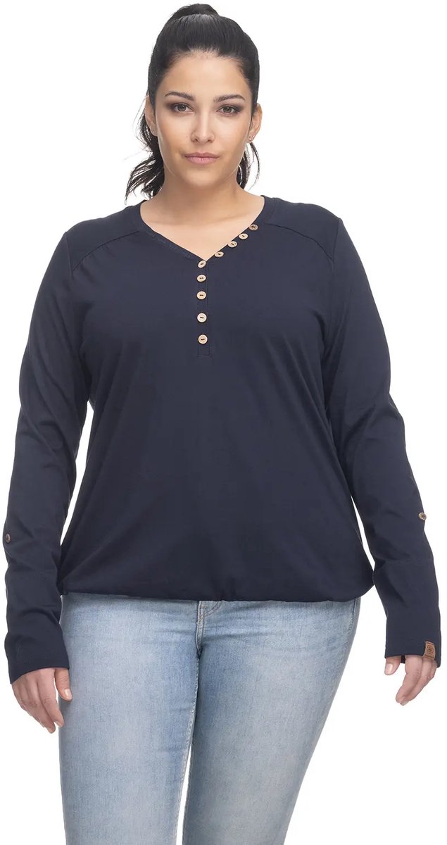 Dames-T-shirt met lange mouwen Ragwear Pinch SOLID Plus Blauw