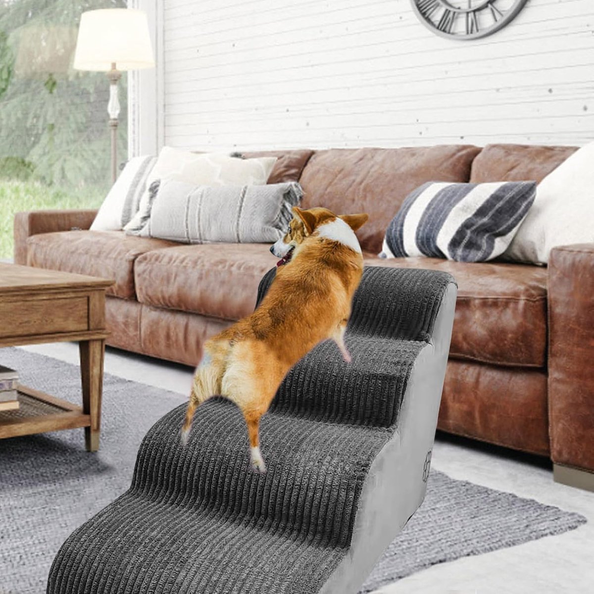 Huisdier Trappetje - Kattenhelling - Huisdieren Helpen - Flexibel Schuim - 4 Lagen - Grijs