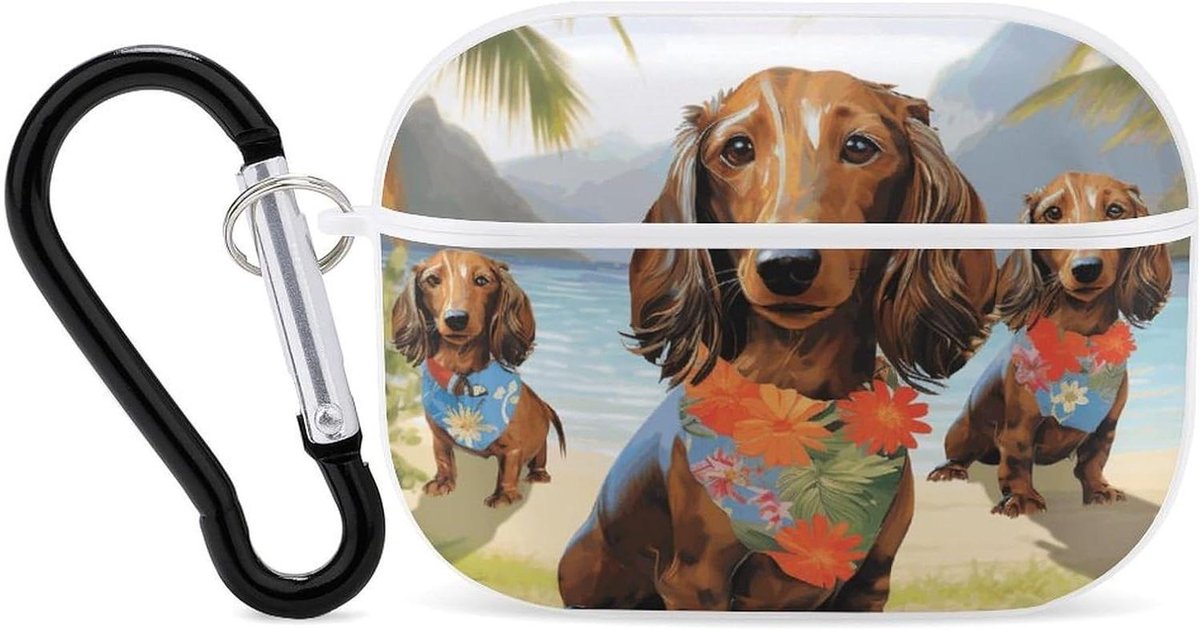 Hoesje voor AirPod Pro - Oortelefoon Case - Bescherming Oortelefoon - Met Sleutelhanger - 6.4 x 5 x 2.3 cm