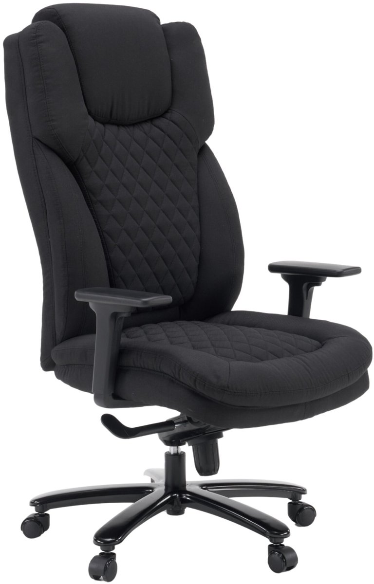 Stoel voor zwaar gebruik / Kantoostoel XXL Pullmann Gen2 150 kg stof zwart hjh OFFICE