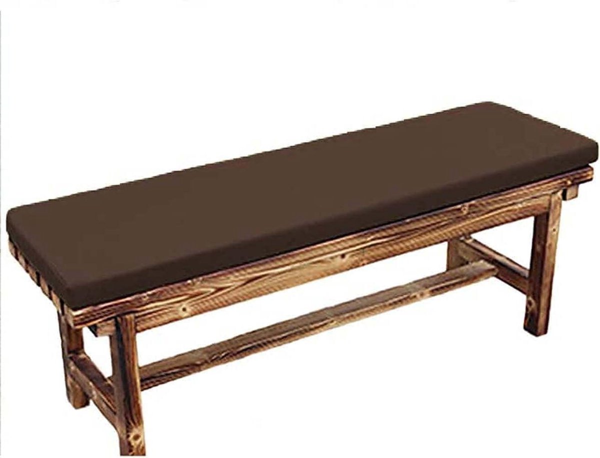 Tuinbankkussen - Terraskussen Bank - Comfortabel Zitten - Waterbestendig Materiaal - 200 x 50 cm - Koffiebruin