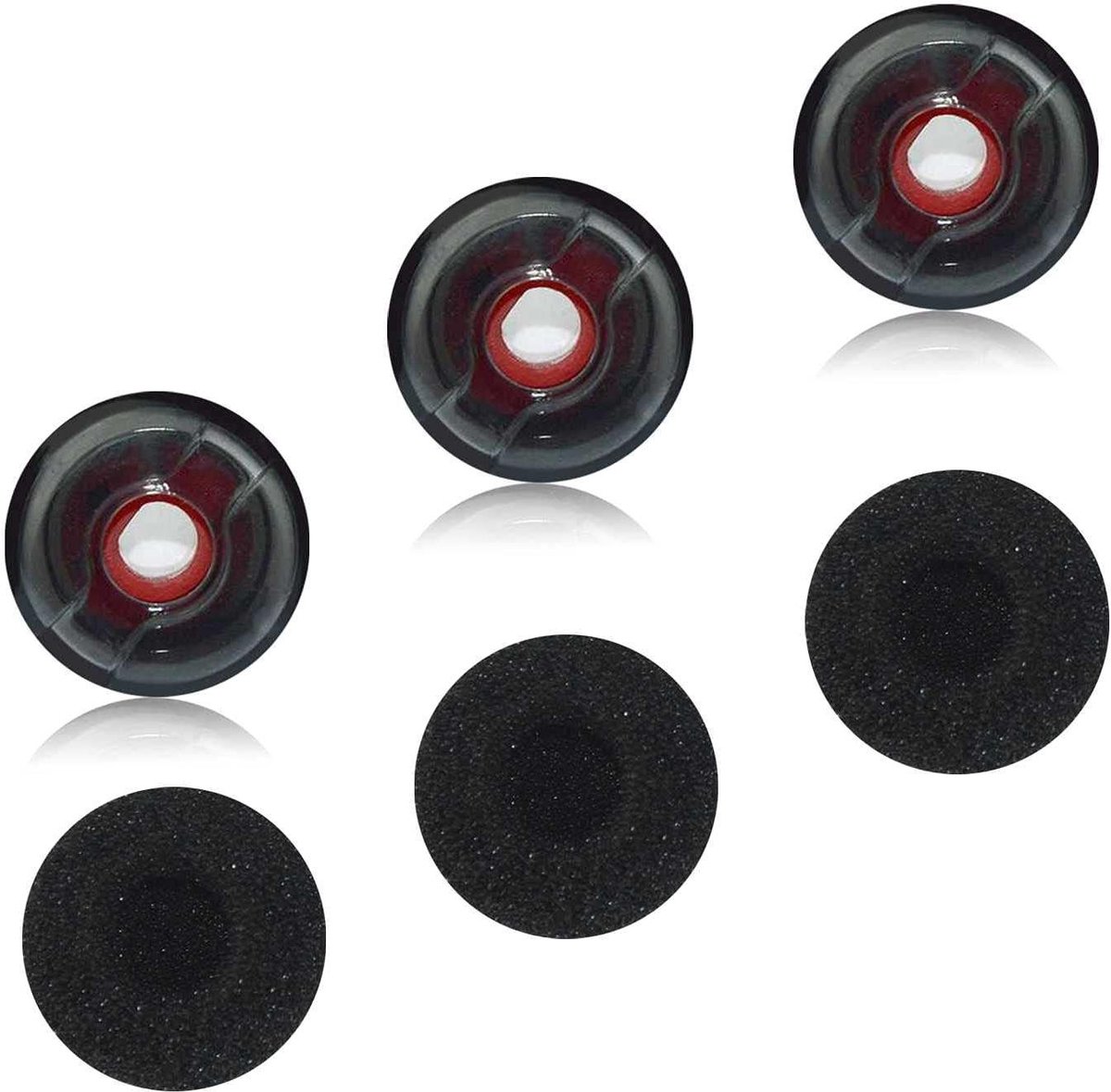 Oordopjes Vervanging Set - Oorschelpen Schuimhoezen - Headset Comfort - Originele Kwaliteit Materiaal - 3 Paar - Zwart