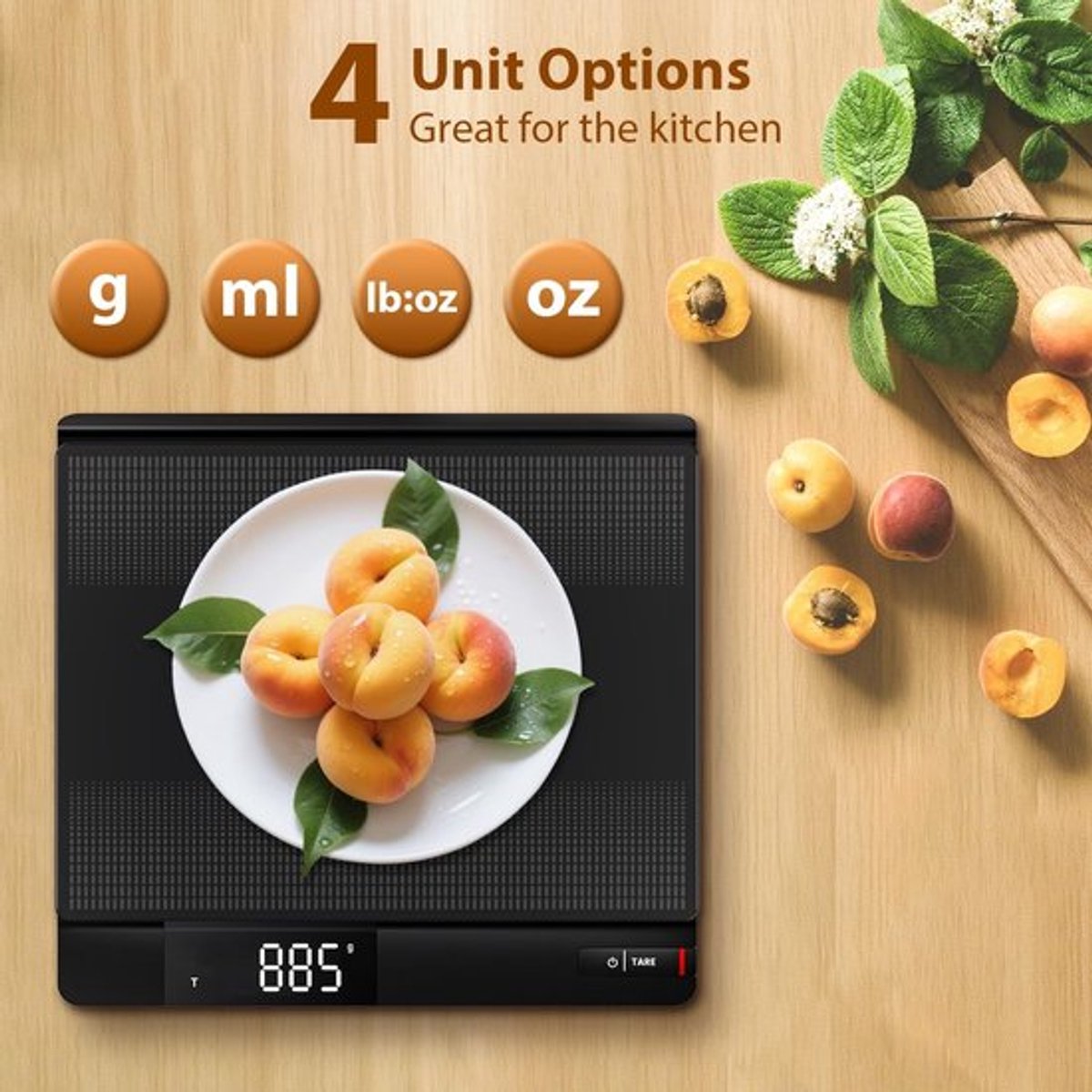 Keukenweegschaal Digitale 15 kg - Nauwkeurige 1 g - LCD-Display - Tara-functie - Voor Bakken/Koken - Geschikt voor Eten/Sieraden - Weegschaal