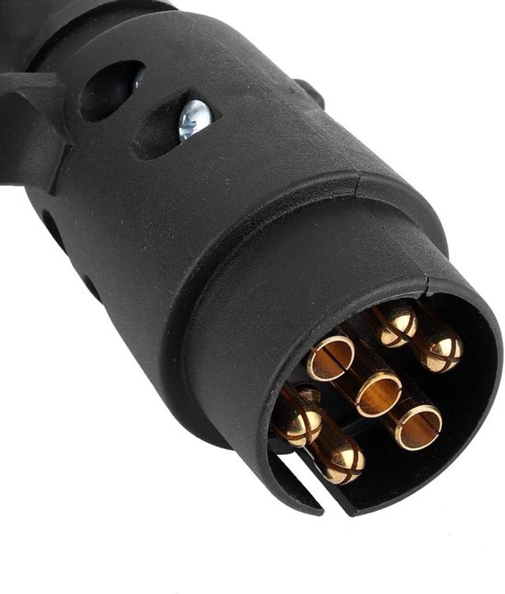 Trailer Adapter - 7-polige naar 13-polige aansluiting - Waterdichte verlengkabel - 2 meter - Geschikt voor aanhanger - Ideaal voor onderweg