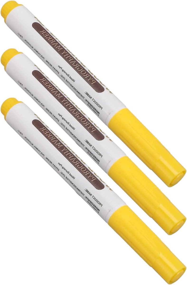 Scorch Pen Markers - Houtbrandpasta Markers - Houtbewerking Projecten - Eenvoudige Ontwerpen Maken - 6 Stuks - Bruin