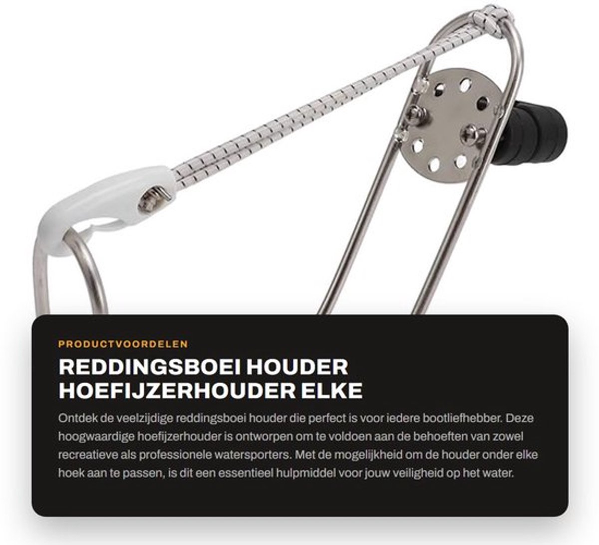 Reddingsboei Hoefijzerhouder - Metalen Beugel - Verstelbare Houder - Antibotsing - Duurzaam - Geschikt voor Reddingsboeien - Reddingsringhouder
