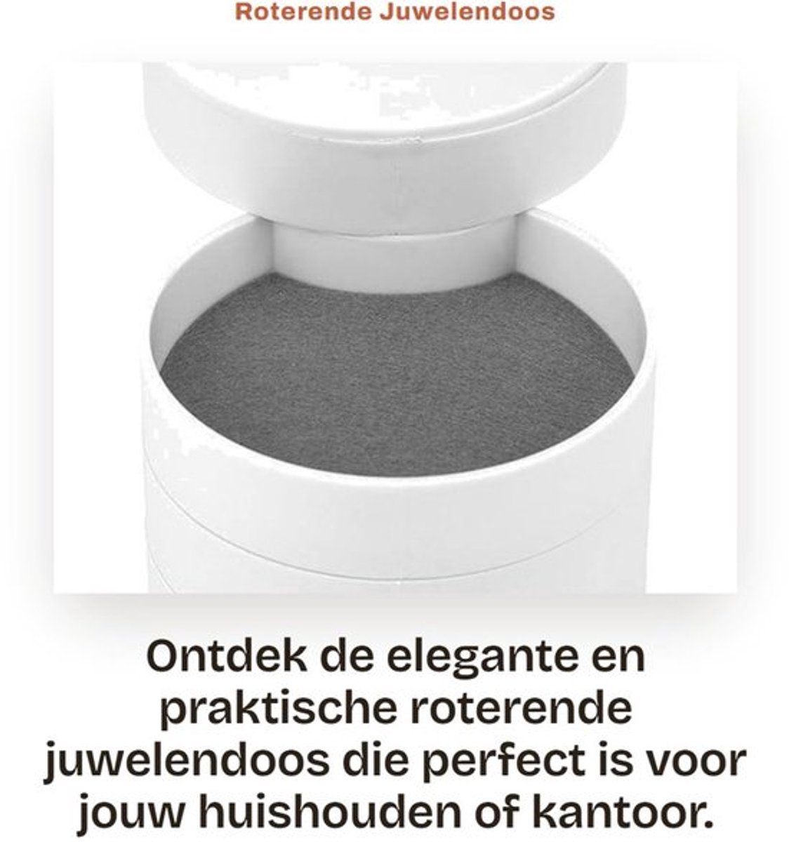 Juwelendoos 360 Graden Rotatie - Driedimensionaal Ontwerp - Vier Lagen - Geclassificeerde Opslag - Elegant en Praktisch - Glanzend Gevoel - Sieradenopberger