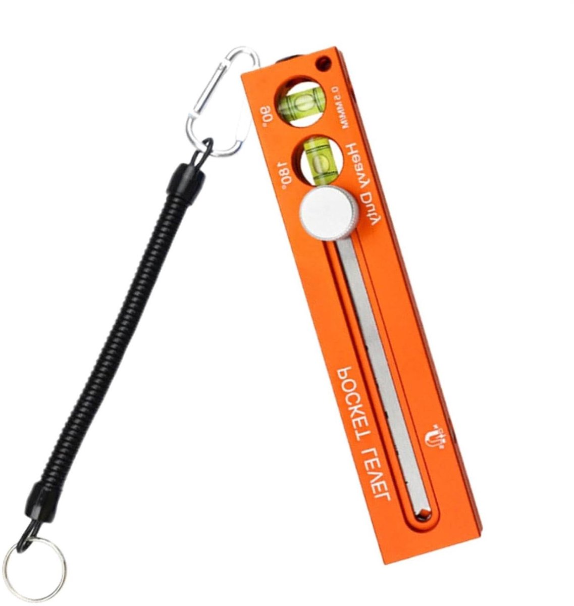 Houtbewerkingsliniaal - Meetgereedschap Hoekmeter - Nauwkeurig Markeren - Magnetische Waterpas - 18.5 cm - Aluminium