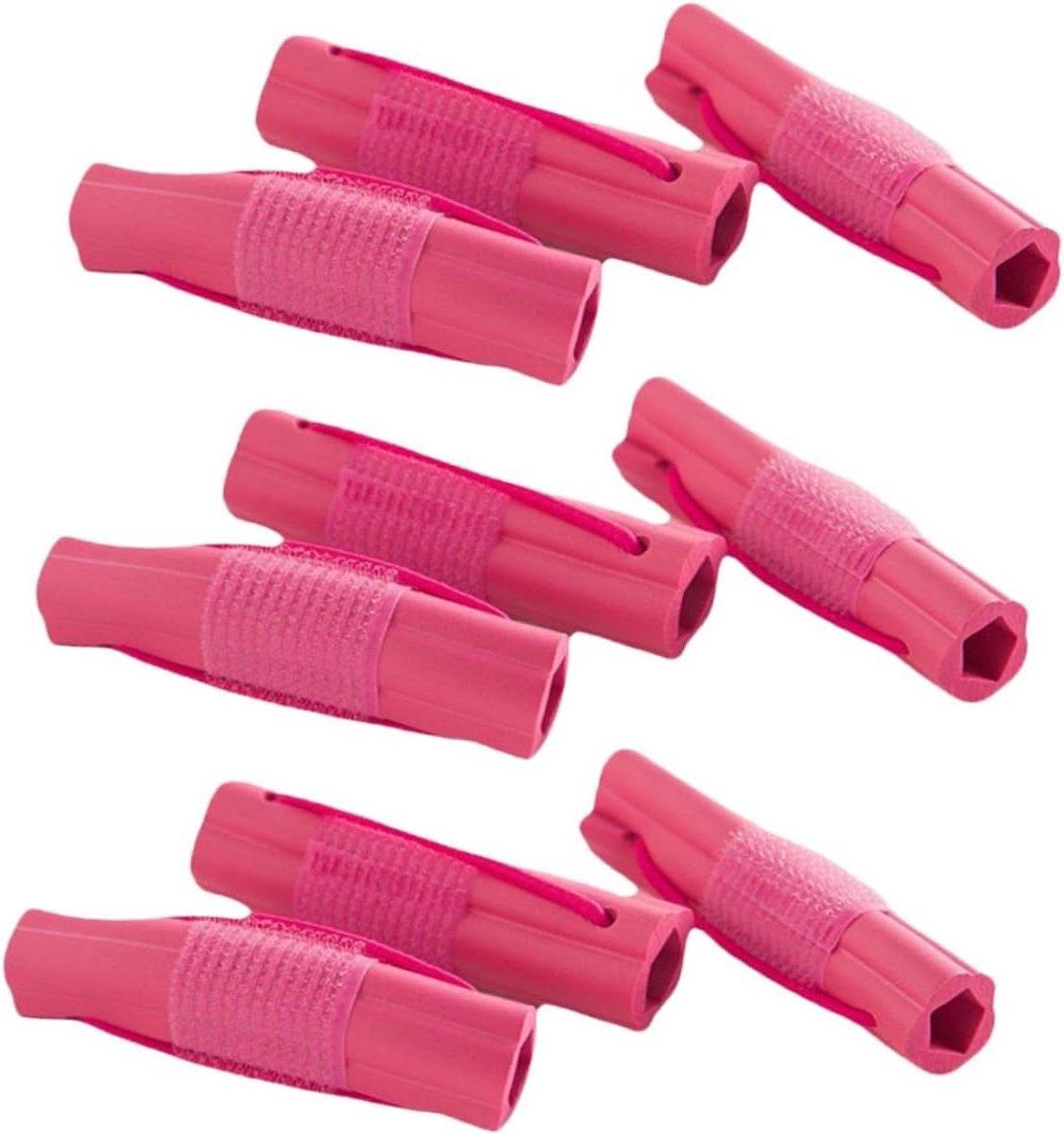 Haarrollers Set - Krulspelden Spons - Haar Krullen - Zonder Hitte - 18 Stuks - Roze