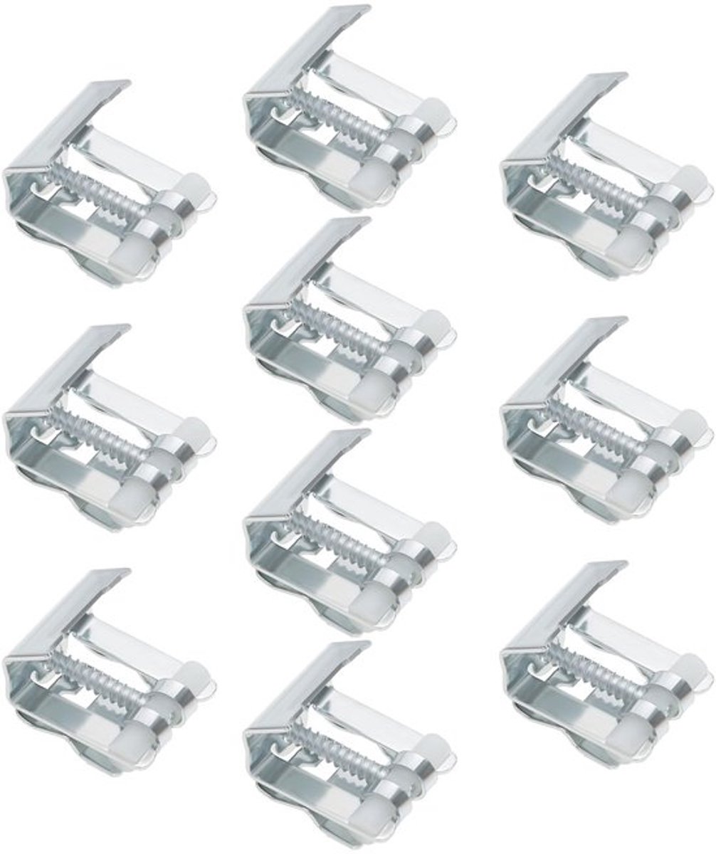 Spoelbak Clips 10 Stuks - Bevestigingsclips - Beugels - Spoelbakmontageclips - Koude Plaat/Nylon - Corrosiebestendig 27,5 x 25 x 20 mm - Aanrechtclips