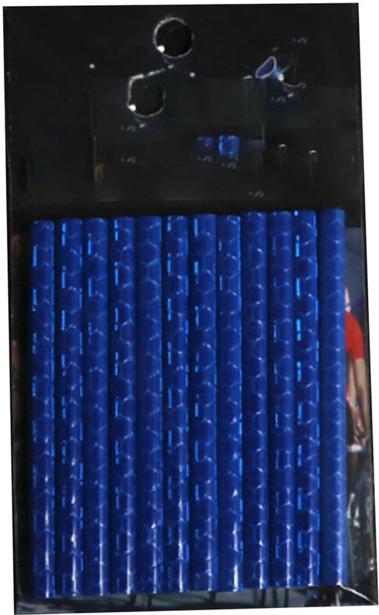 MACHSWON 2 stuks kleurrijke reflecterende strips voor mountainbike, reflecterende strips voor fiets, staaldraad, blauw