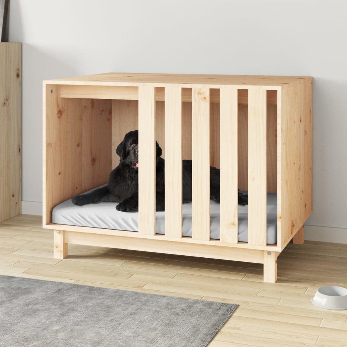 Hondenhok - Hondenverblijf Kennel - Buiten Rusten - Massief Grenenhout - 90 x 60 x 67 cm - Bruin