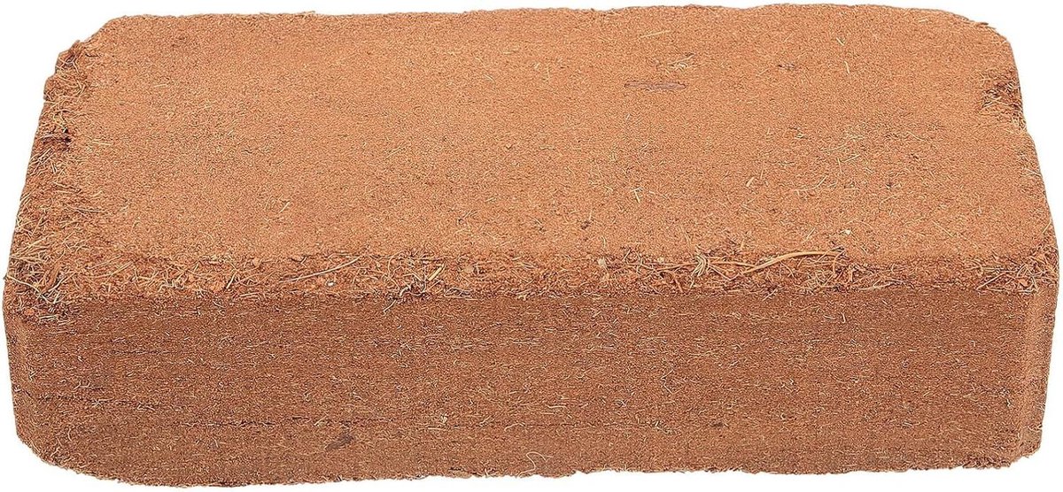 Kokosvezel Potgrondblok - Grondblokken Stekvermeerdering - Planten Zaaien - Voedzaam Organisch Medium - 21 x 11.5 x 5 cm - Koffie