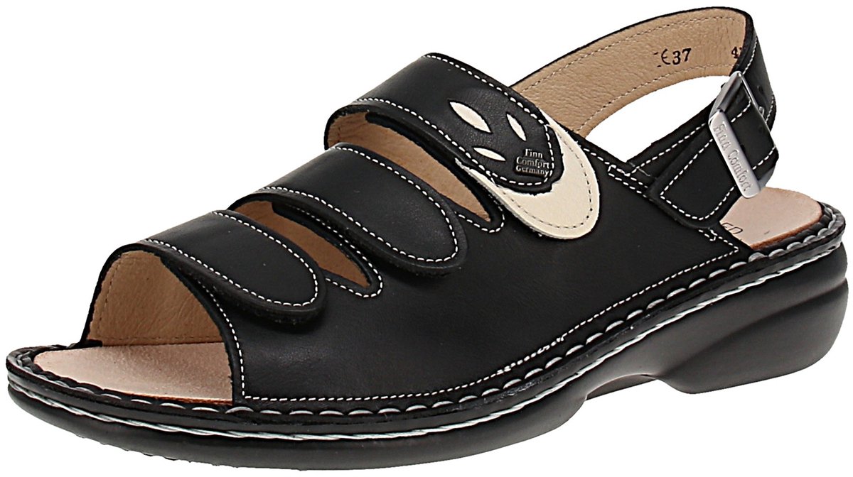 Finn Comfort 02557-900418 Saloniki - Damessandalen - Zwart-Jasmijn