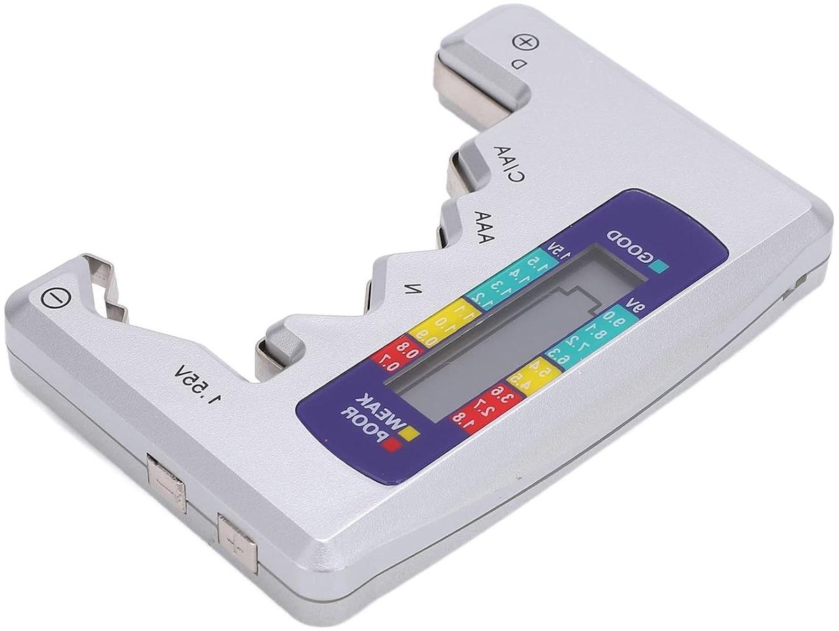 Digitale Batterijtester - Batterij Checker - Batterijstatus Controleren - Nauwkeurig Schermdisplay - 15 x 9 x 2 cm - Zwart