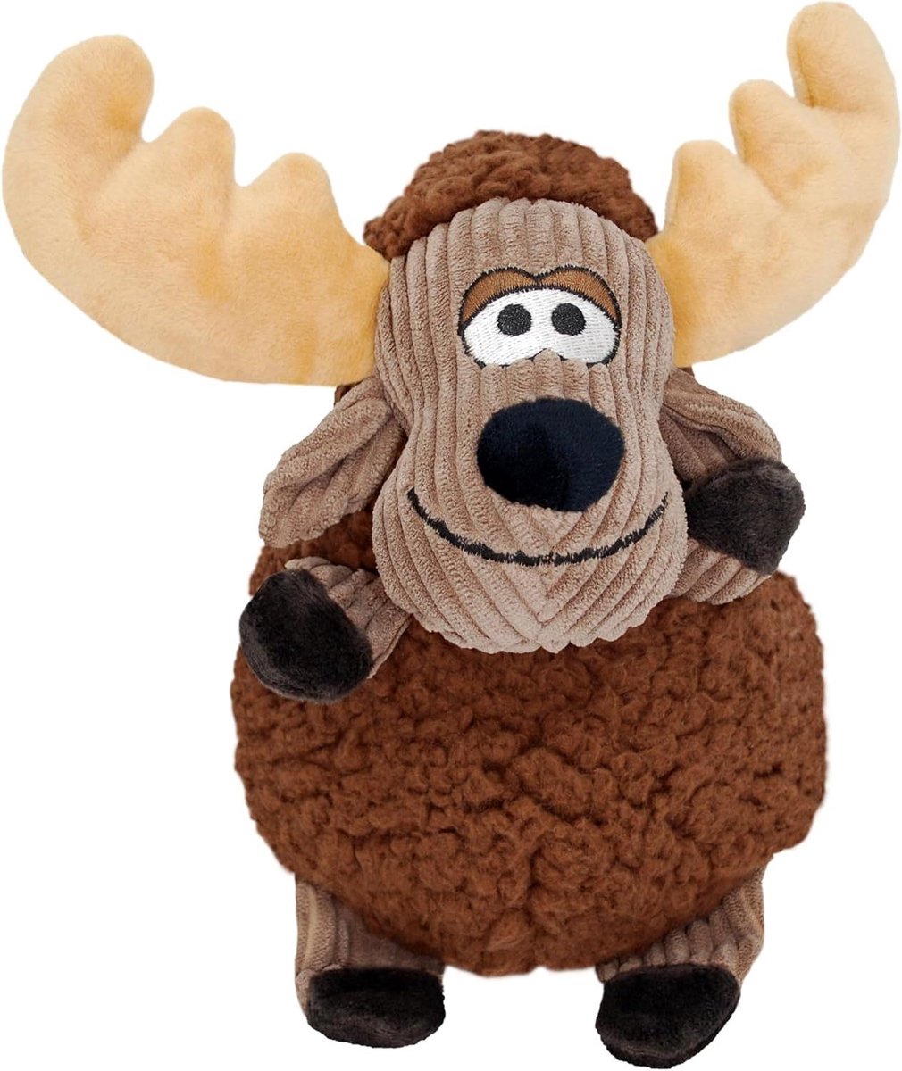 Pluche Eland - Zacht Speelgoed - Spelen met Hond - Met Pieper - 24 cm - Bruin