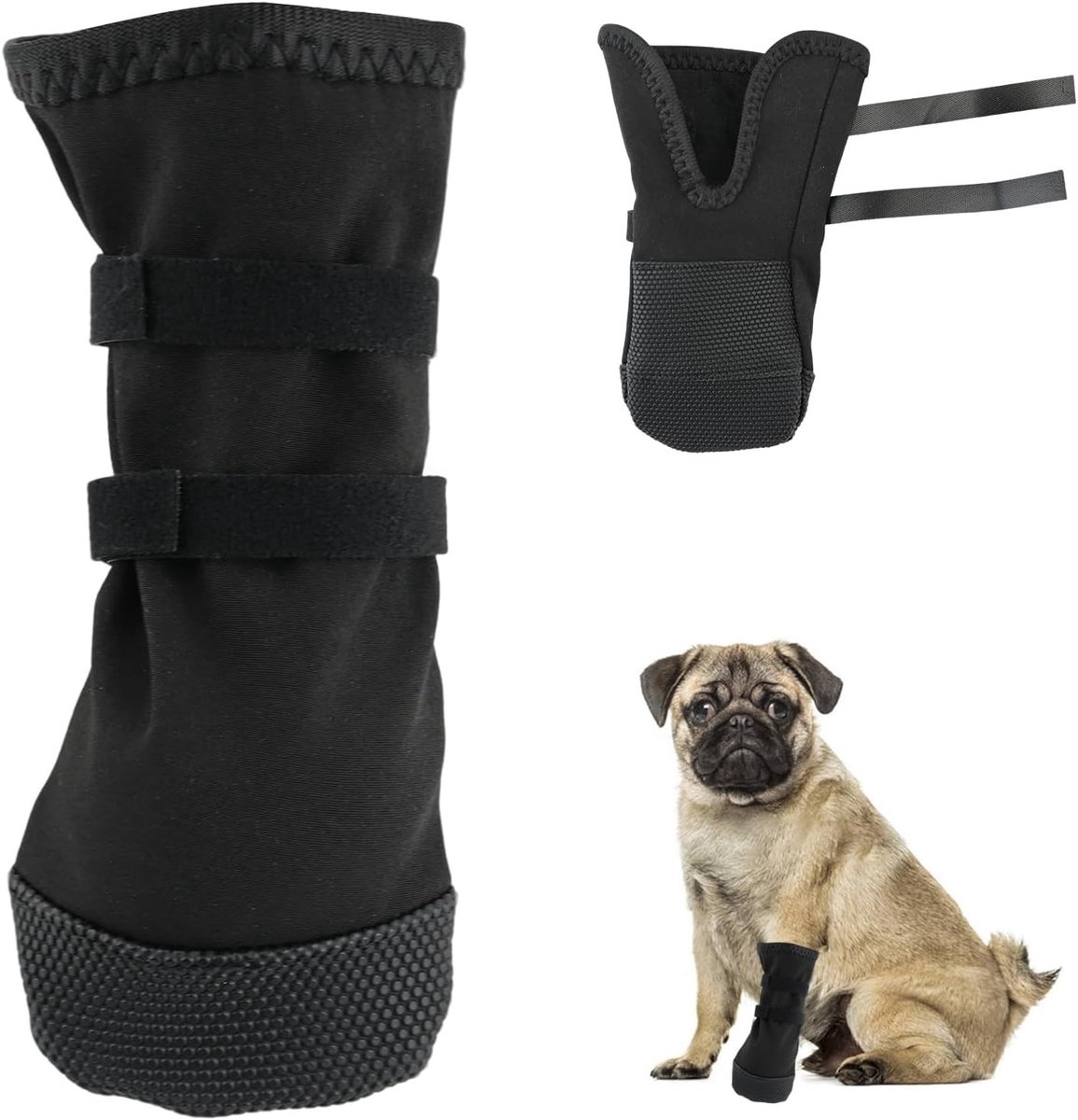 Herstel schoenen voor honden, beschermende hondenkousen voor buiten, niet-slip en likbescherming, herstelboots voor grote honden, binnen en buiten gebruik