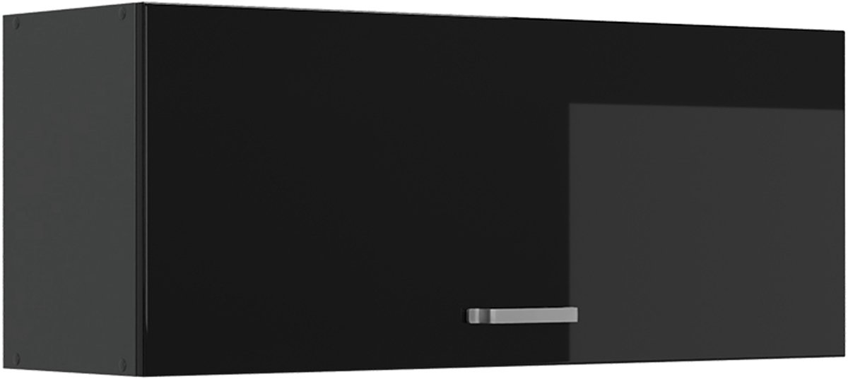 Vicco Hangkast R-Line, Zwart hoogglans/Antraciet, 100 cm Plat
