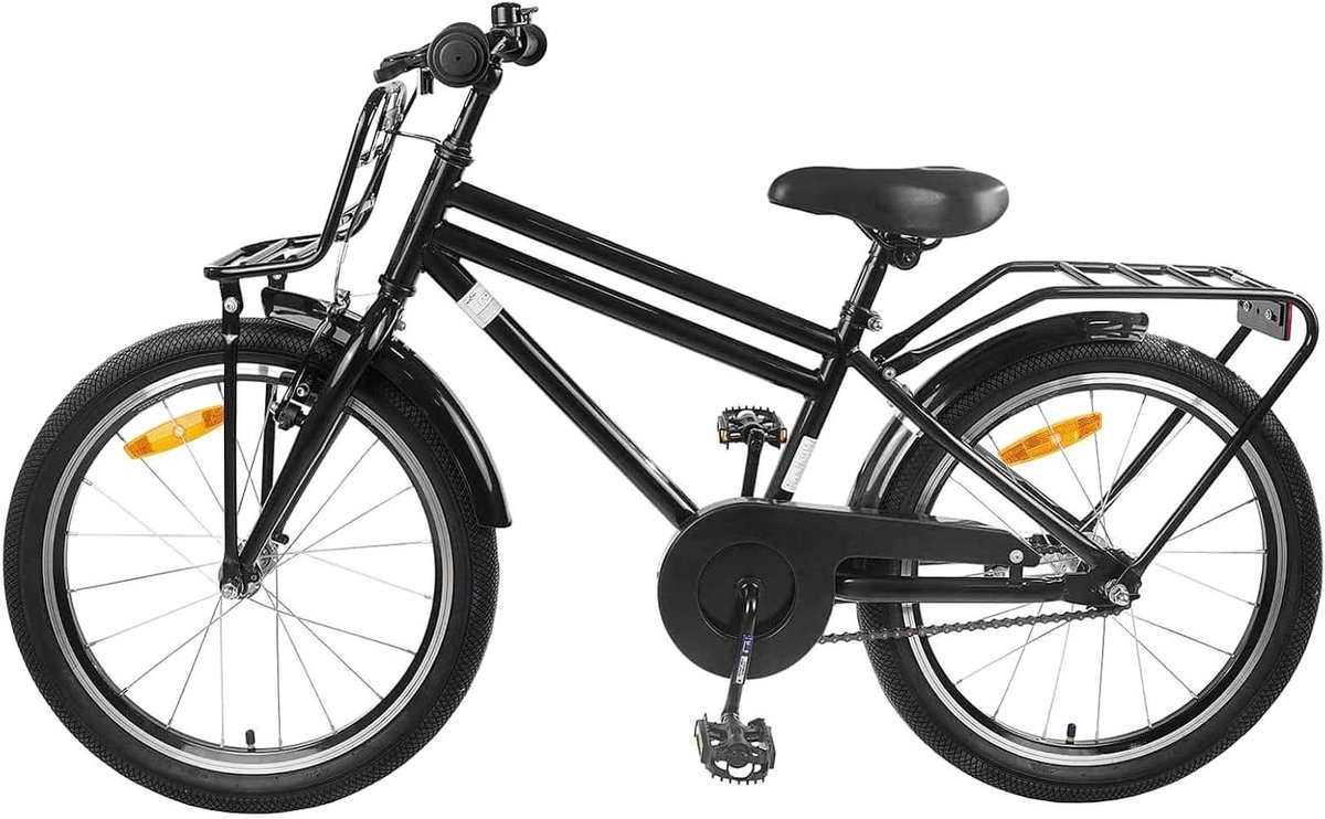 Kinderfiets sfiets sfiets Vrije tijd Stalen frame 20 inch Zwart
