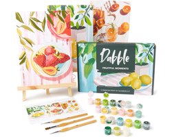 Dabble Premium Schilderen op Nummer Kit voor Volwassenen Beginners - Kwaliteit Schilderen op Nummer voor Volwassenen op Canvasframe - Bloemen - Planten - Cadeau