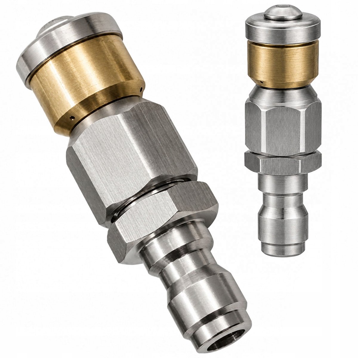 Rosfix Spuitmond N11 Rotatie - 3 Achteropeningen - Quick Connect 1/4" Roestvrij Staal/Messing
