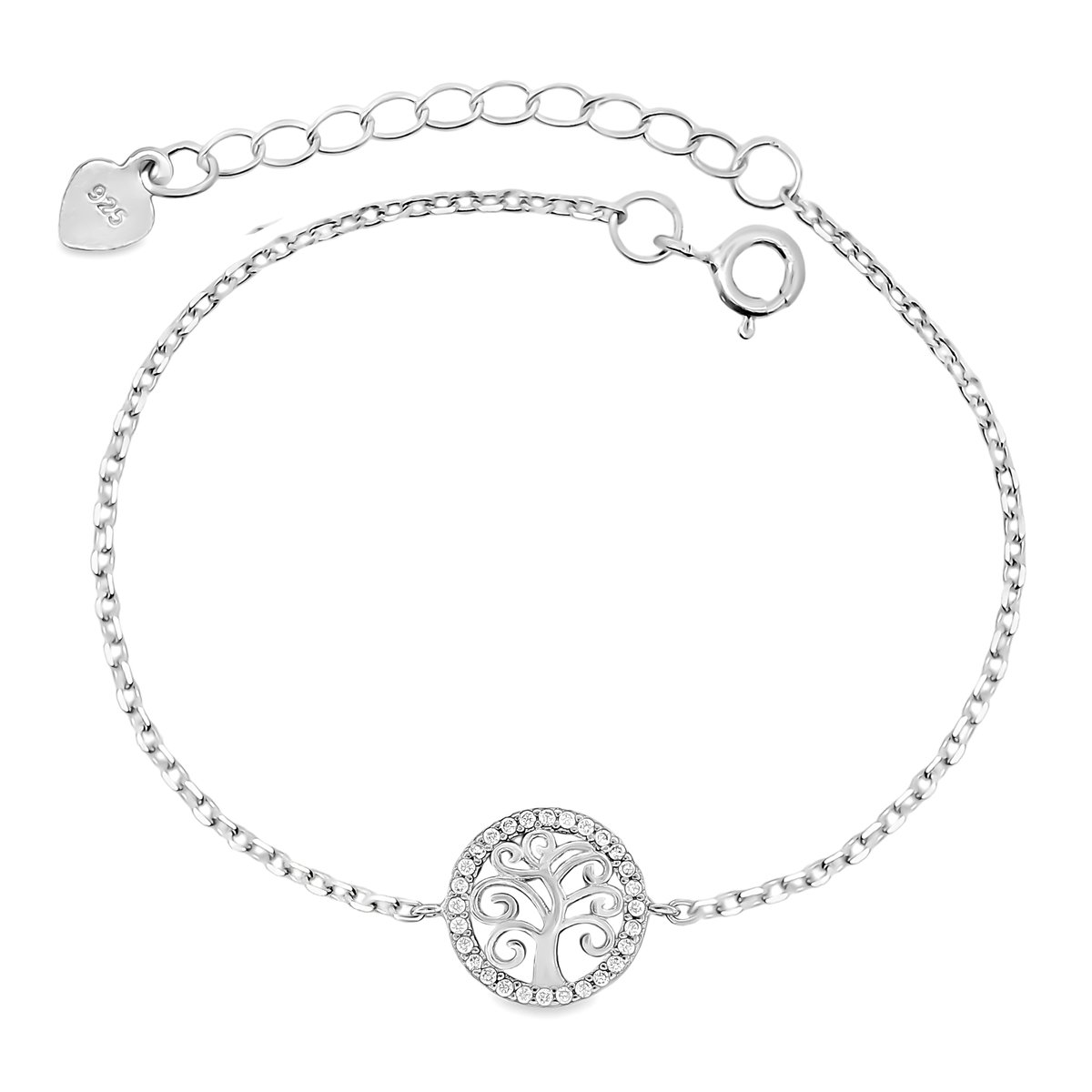 Juwelier Zwartevalk - Zilveren (gerhodineerd) armband met levensboom - 23.280
