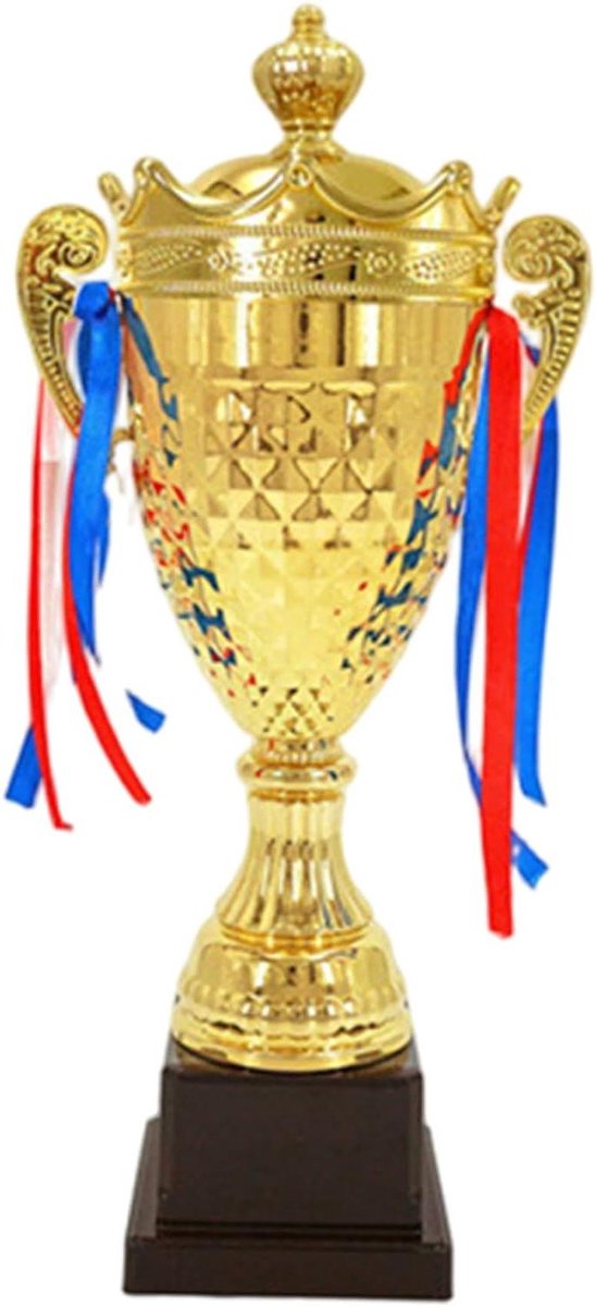 Gouden Trofee - Prijs Bokaal - Prestaties Vieren - Groot Metalen Ontwerp - 37 cm - Goud