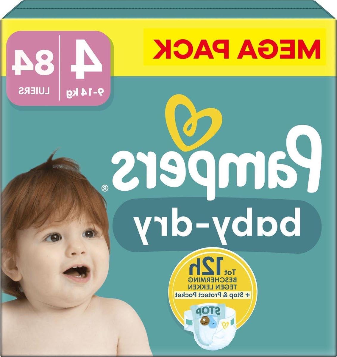 Babyluiers - Wegwerpluiers - Droge nachten - Stop & Protect pocket - Maat 4 - Wit