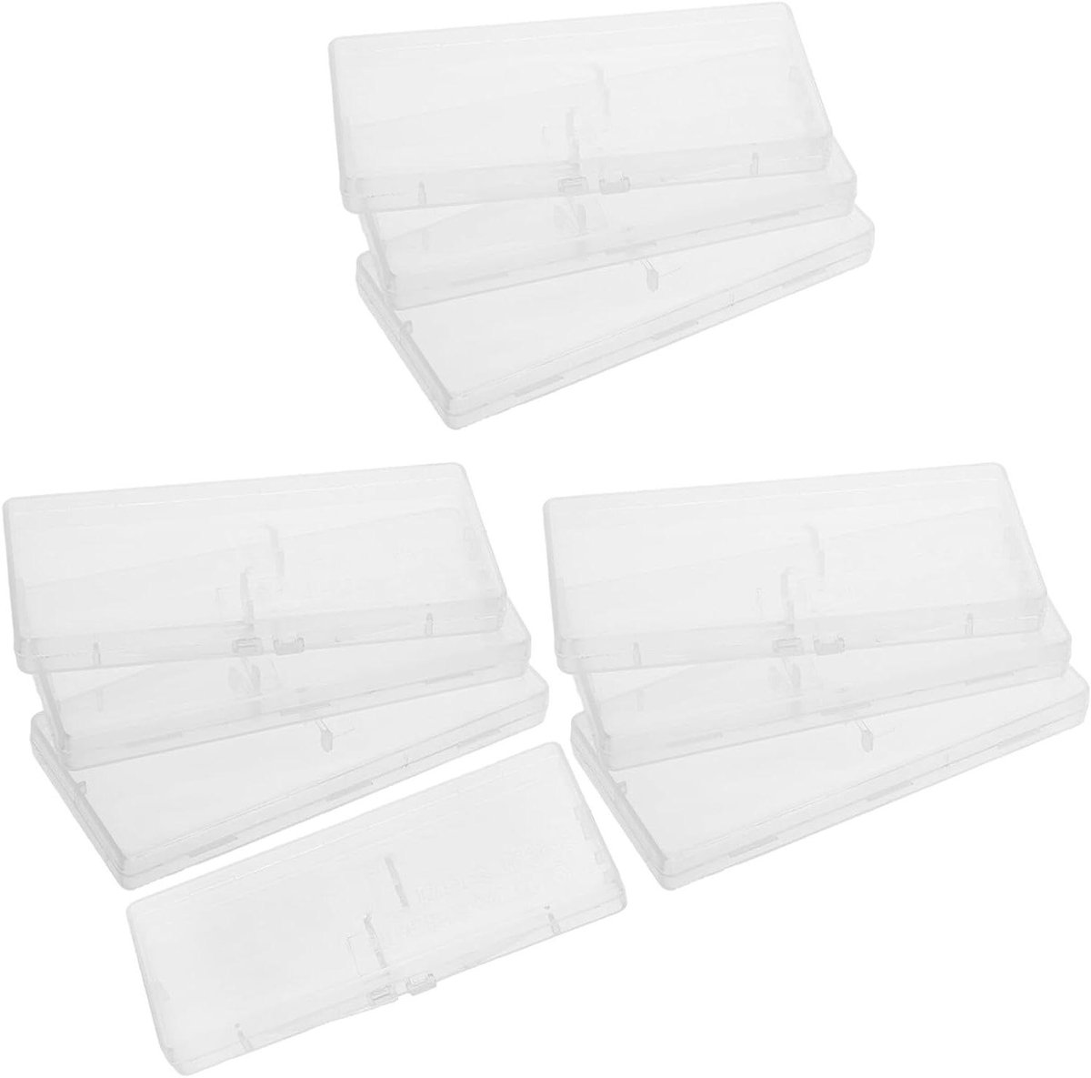 Reiscontainer Interdentale Ragers - Opbergdoosje Mondhygiëne - Hygiënisch Opbergen - Stofdichte Flipcover - 10.30X4.80X1.20CM - Transparant