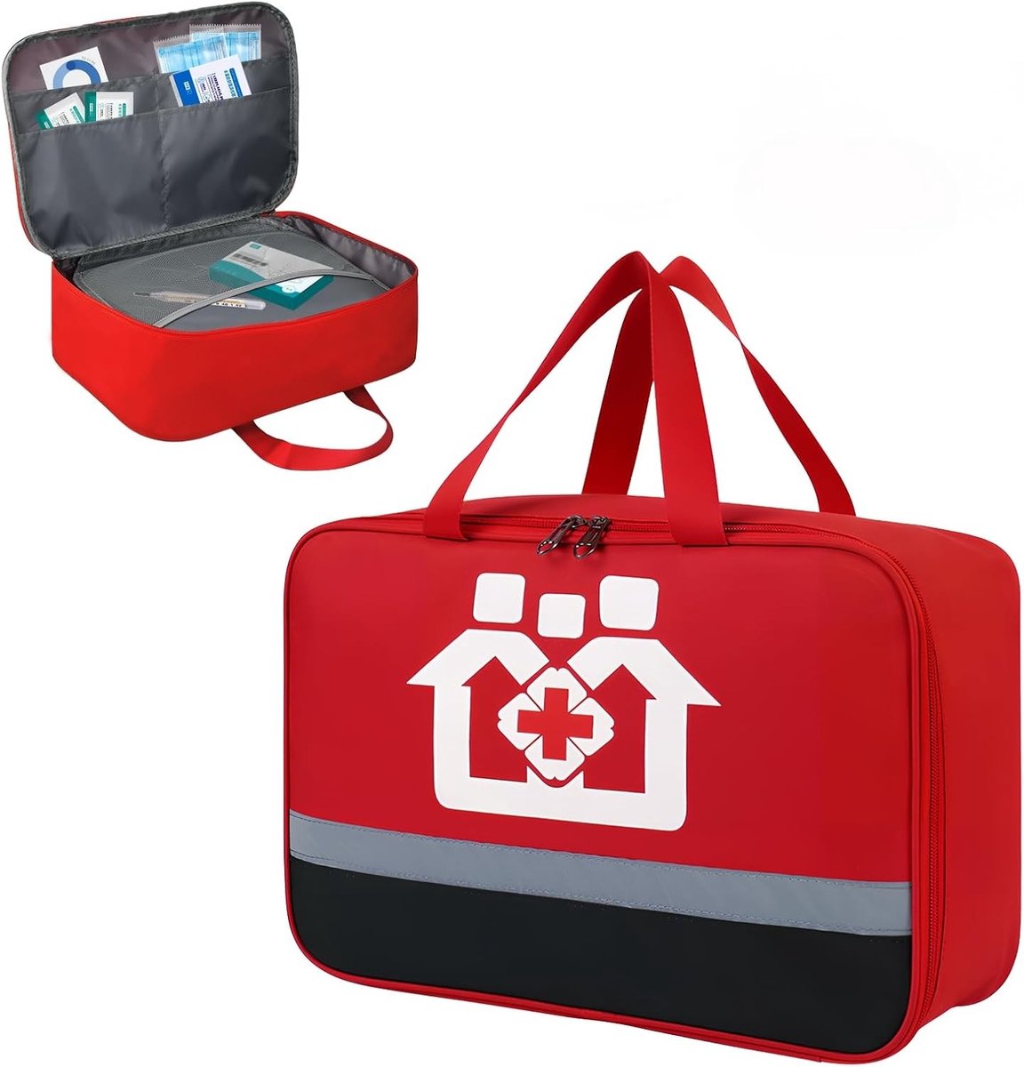Eenvoudige en Draagbare Eerste Hulp Tas, 36x25x13cm, Ideaal voor Kamperen, Wandelen en Reisgeneeskunde