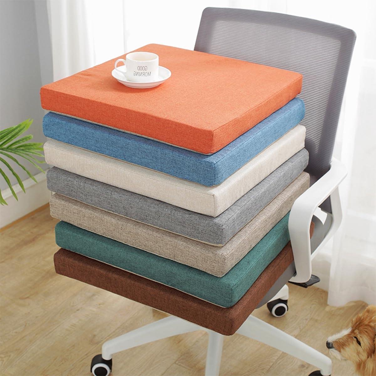 Stoelkussen - Zitverhoger - Comfortabel Zitten - Antislip Onderkant - 50x50x8 cm - Zwart-Grijs