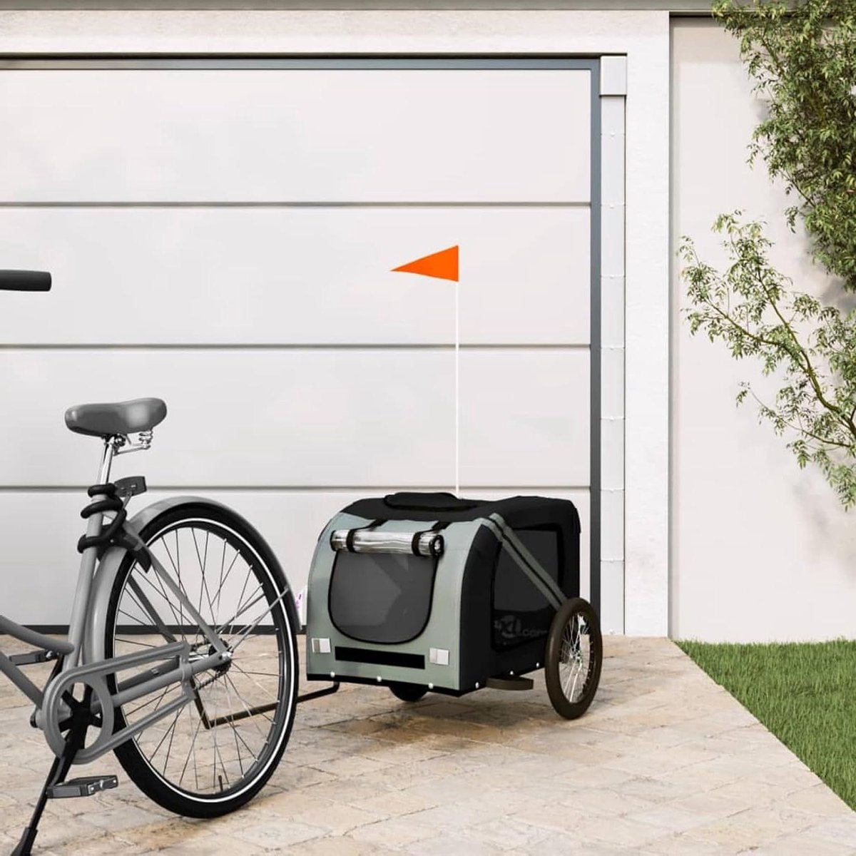 Fietskar voor Honden - Hondenkar Trolley - Veilig Vervoeren - Waterafstotende Stof - 1335 x 69 x 735 cm