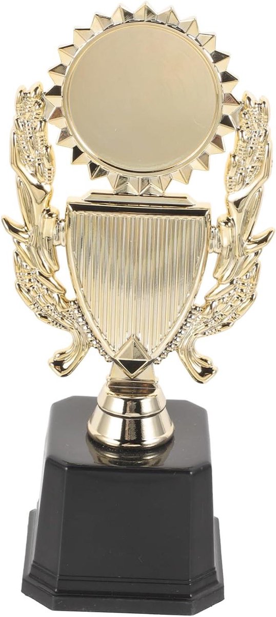 Trofee Beker - Prijstrofee Feest - Wedstrijden Belonen - Symbool van Eer - 21.5 cm Hoogte - Goudkleurig