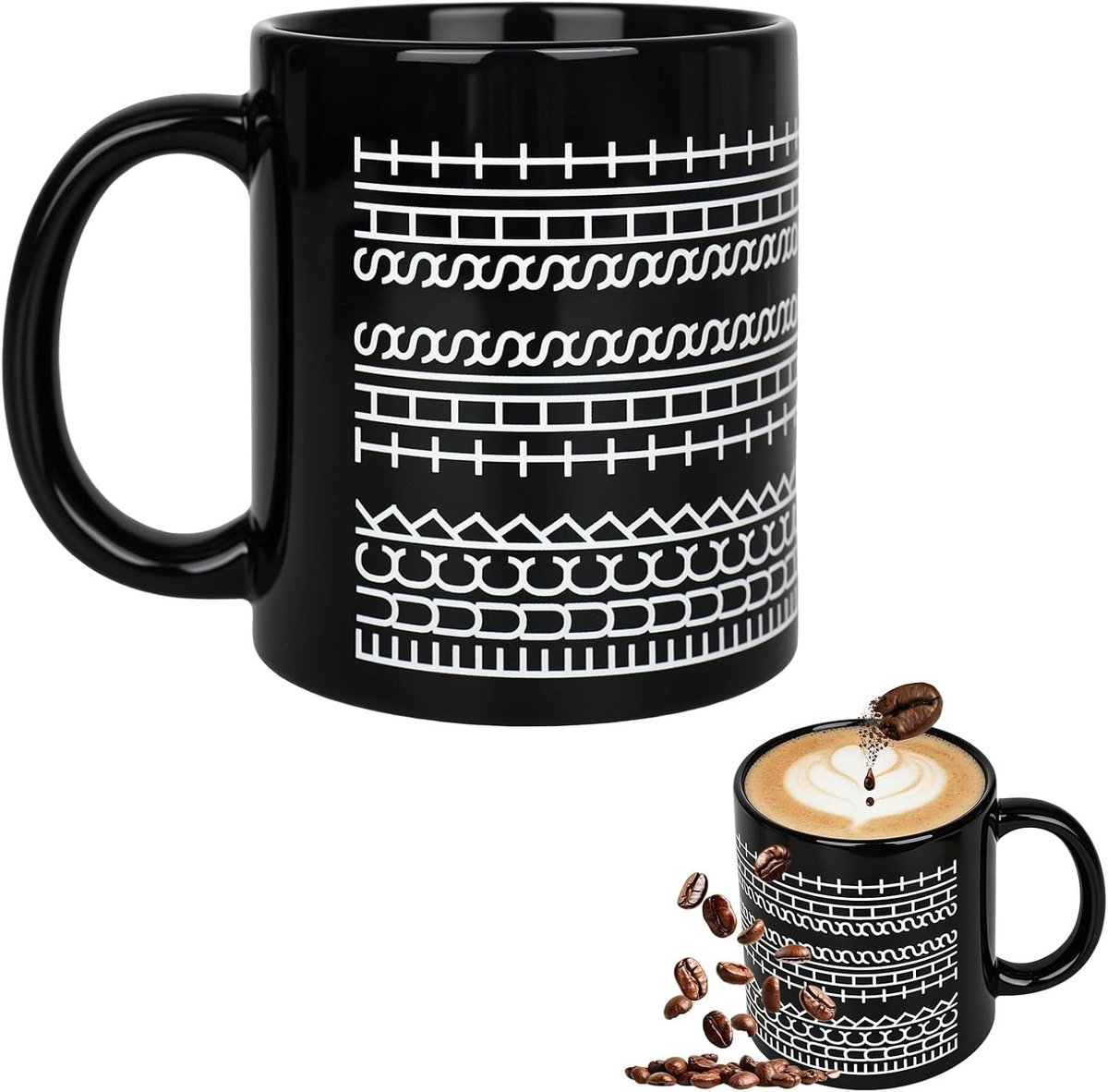 Verborgen Boodschap Mok, 350ml Keramische Mok met Geïsoleerd Handvat, Grappige Cadeau Mok voor Volwassenen en Koffieliefhebbers