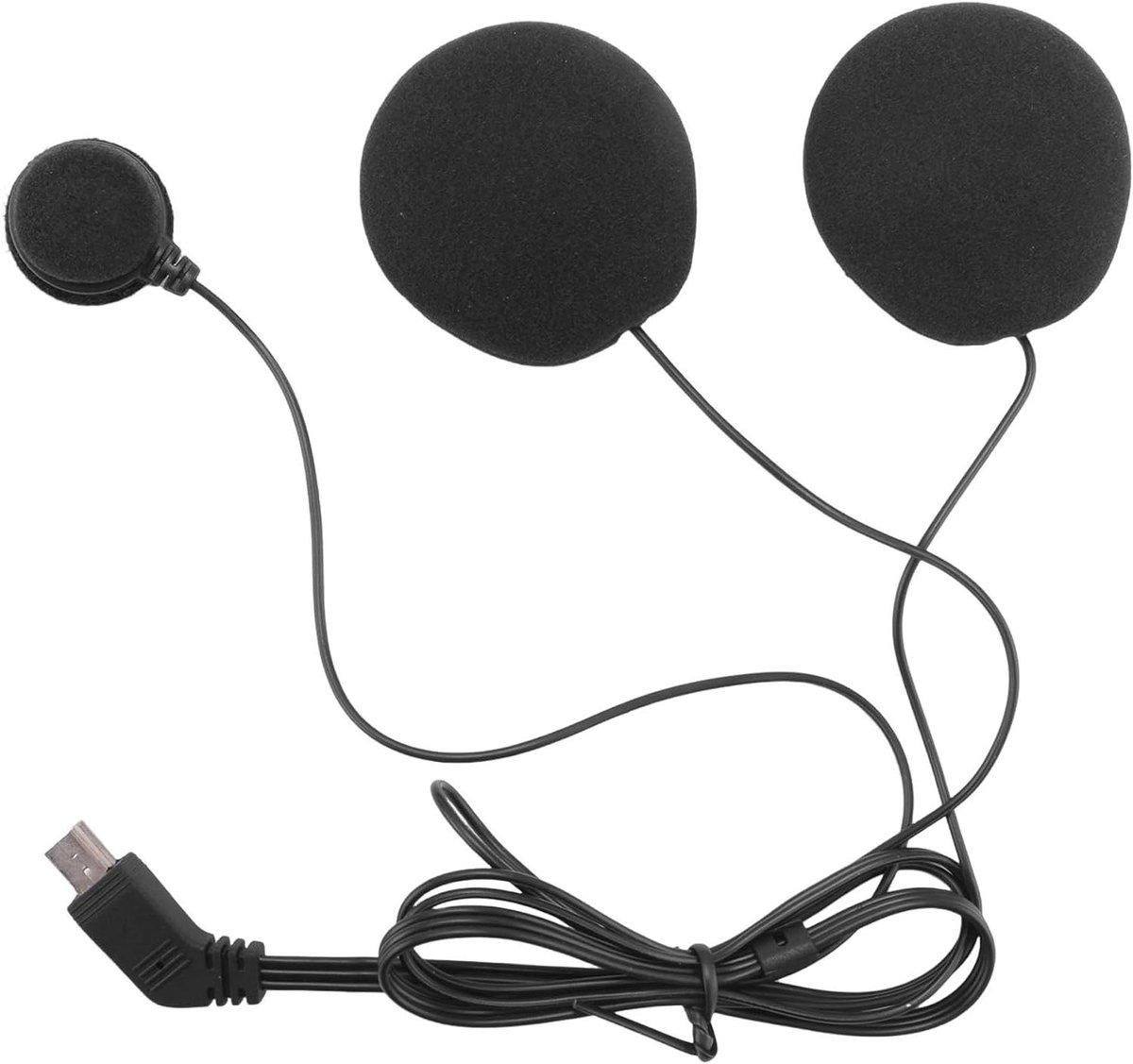 Motorhelm Bluetooth Headset - Motorfiets Oortjes - Veilig Communiceren - Stereo Geluidskwaliteit - 3 stuks - Zwart