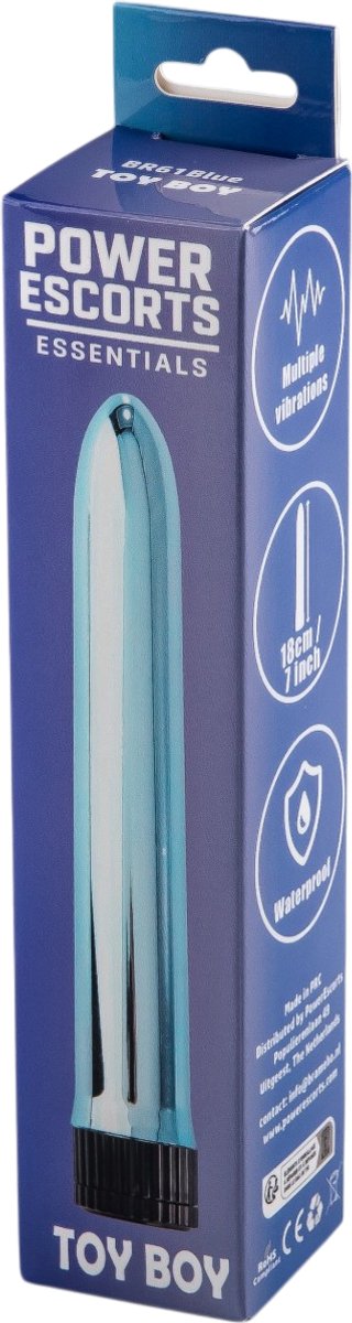 Power Escorts Toy Boy Blauwe Gspot En Clit Vibrator 18 cm