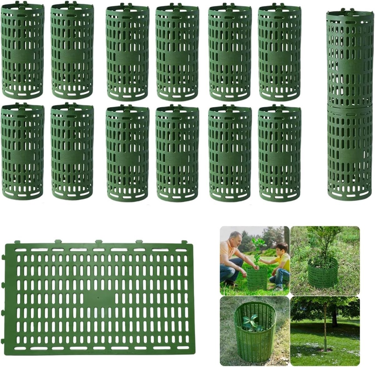 Boomstam Beschermers - 12 Stuks Boom Bescherming met Verstelbare Bevestigingsriemen, Voorkomt Schade aan Schors en Geschikt voor Diverse Boom- en Plantformaten