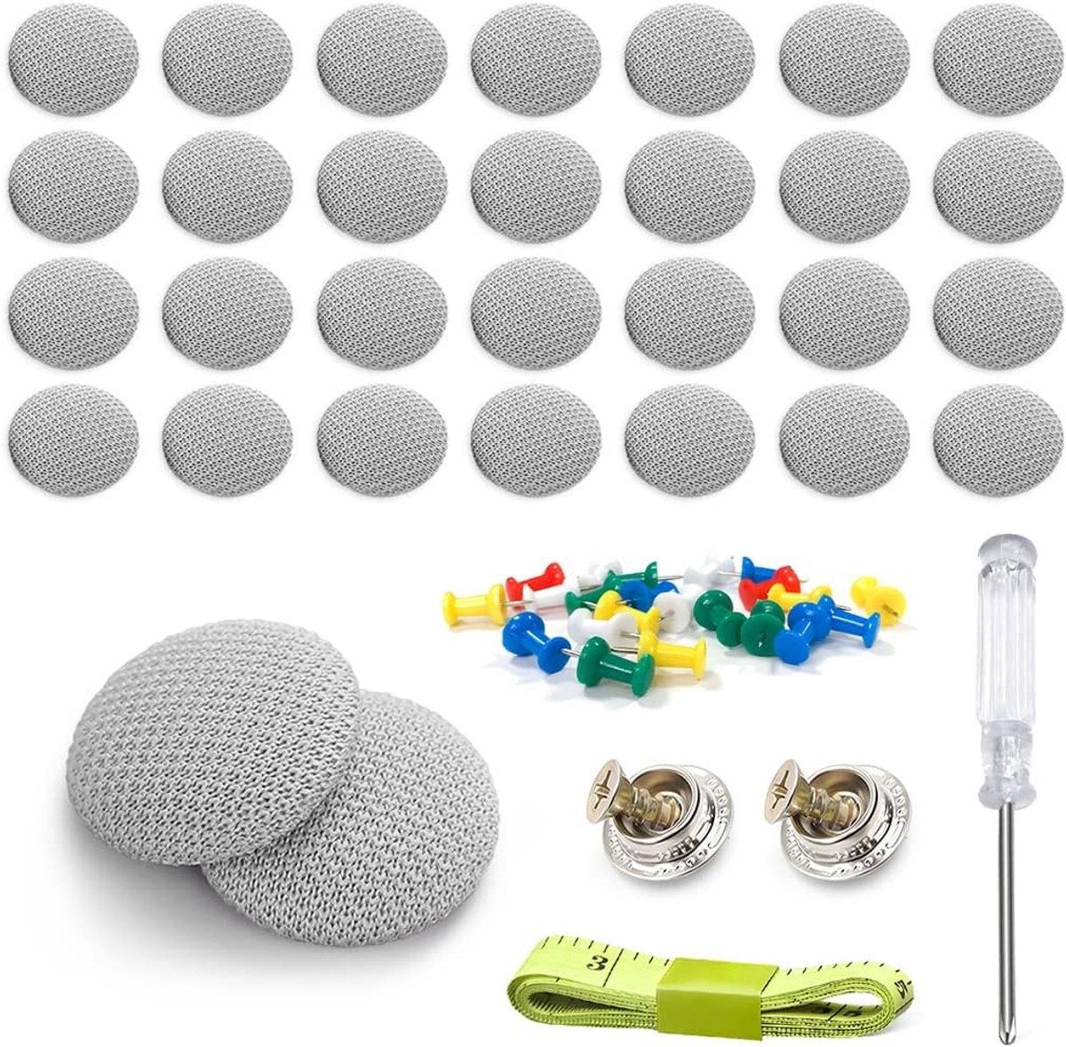 Heaven Repair Kit voor Universele Auto's - Dakreparatie, Rivets en Knoppen voor Auto's (Grijs)