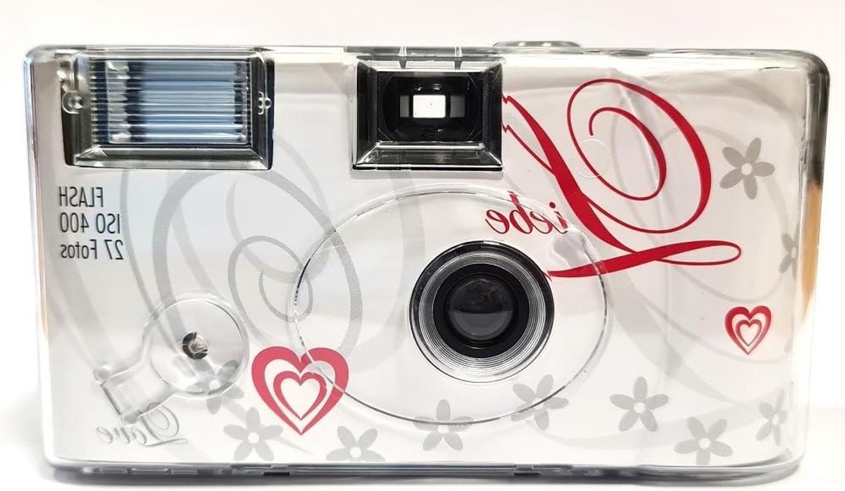 Wegwerpcamera Set - Wegwerpcamera's met Film - Feestfotografie - Met Hartjes Design - 2 x 27 Opnames - Rood