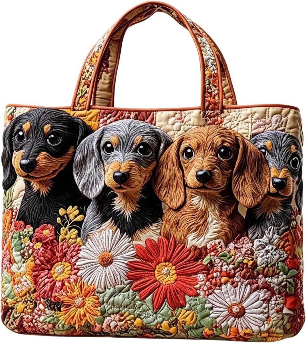 Schoudertas Bloemmotief - Draagtas Handtas - Boodschappen Doen - Grote Capaciteit - 40 x 33 cm - Niet gespecificeerd