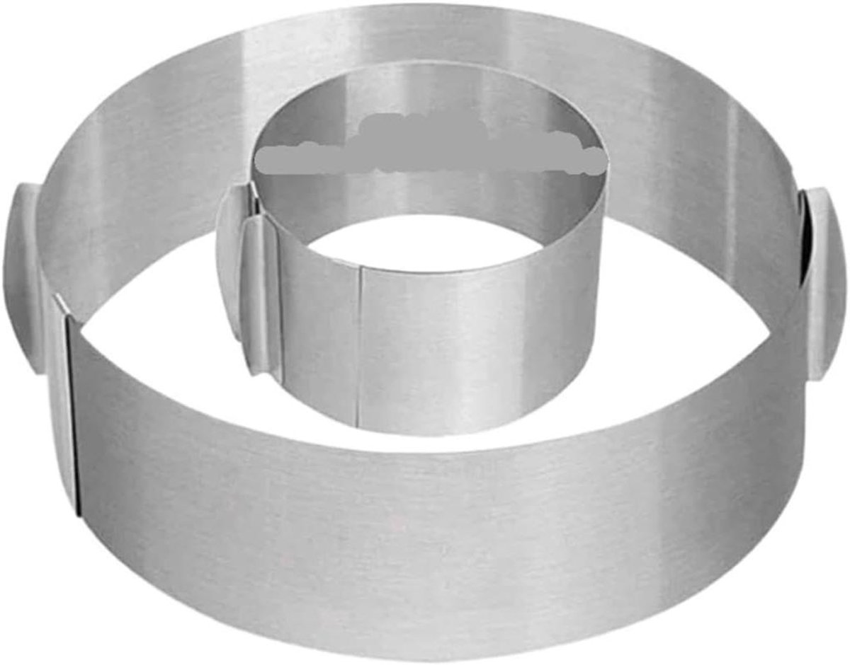 Ronde Bakringen - Taartringen Set - Taarten Vormen - Roestvrij Staal - 6-12 inch - Zilver